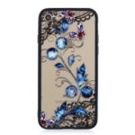 Lace 3D Rhinestone Decor PC TPU Protection Case for iPhone 8 / 7 4.7 inch – Butterfly and Floret