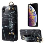 Marble Pattern Printing TPU Protective Case for iPhone XS Max 6.5 inch – Black