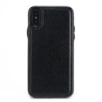 PU Leather Coated Plastic + TPU Hybrid Cell Phone Case for iPhone X / XS 5.8 inch – Black