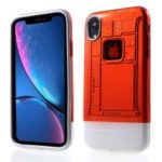 Ultra Thin Transparent Plastic + TPU Hybrid Phone Case for iPhone XR 6.1 inch – Red