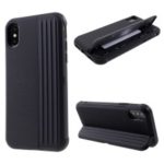 PC + TPU Kickstand Case with Card Slot for iPhone XS Max 6.5 inch – Black