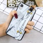 Marble Pattern Printing TPU Back Cover for iPhone XR 6.1 inch – Grey