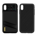 MOMAX 6-in-1 Wide Angle Fisheye Telephoto Macro External Phone Camera Filter Lens Hybrid Case for iPhone XS 5.8 inch – Black