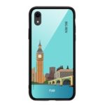 NXE Pattern Printing Tempered Glass Back + Bayer TPU Hybrid Back Case for iPhone XR 6.1 inch – Big Ben
