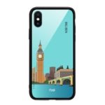 NXE Pattern Printing Tempered Glass + Bayer TPU Hybrid Mobile Phone Case for iPhone XS Max 6.5 inch – Big Ben