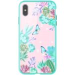 NILLKIN Floral Case Colorful Tempered Glass + Hard PC Quadruple Protective Case for iPhone XS Max 6.5 inch