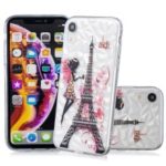 Embossed Pattern 3D Diamond Texture TPU Cell Phone Case for iPhone XR 6.1 inch – Eiffel Tower