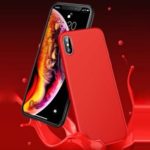 TOTU Silky Feel Liquid Silicone Protective Cover for iPhone XS Max 6.5 inch – Red