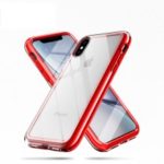 Splashproof Anti-fingerprint PC + TPU + Acrylic Protective Shell for iPhone XS Max 6.5 inch – Red