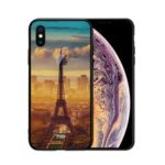 NXE Pattern Printing 9H Glass Back + TPU Edge Hybrid Case for iPhone XS Max 6.5 inch – Eiffel Tower