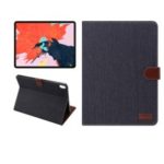 Jeans Cloth PU Leather Smart Tablet Case for iPad Pro 11-inch (2018) – Black