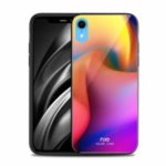 NXE Texture Series for iPhone XR 6.1 inch Patterned 9H Glass Back + Soft TPU Edge Hybrid Back Case – Style A