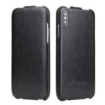 Crazy Horse Texture Vertical Flip Leather Mobile Case for iPhone XS Max 6.5 inch – Black