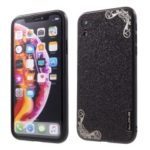 DLONS Lai Ya Series Glitter Powder PC and TPU Hybrid Case for iPhone XR 6.1 inch – Black