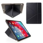 LOGFER Y-type Origami Stand PU Leather Case for iPad Pro 11-inch (2018) – Black