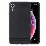 Litchi Grain Soft TPU Back Phone Case for iPhone XR 6.1 inch – Black