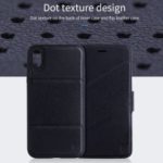 NILLKIN Folio Case for iPhone XS Max 6.5 inch Multifunctional 2-in-1 Dot Texture PU Leather Case