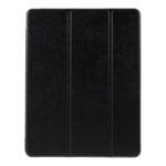 For iPad Pro 12.9-inch (2018) Silk Texture Tri-fold Stand PU Leather Protection Case – Black