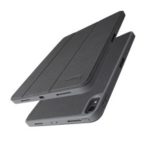 MUTURAL Smart Stand Jeans Cloth Texture PU Leather Case with Pen Slot for iPad Pro 11-inch (2018) – Black