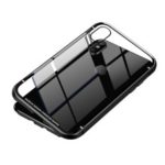 BASEUS Magnetic Metal Frame + Tempered Glass Phone Case for iPhone XS Max 6.5 inch – Black