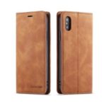 FORWENW Leather Wallet Case for iPhone XS Max 6.5 inch – Brown