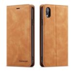 FORWENW Leather Wallet Case for iPhone XR 6.1 inch – Brown