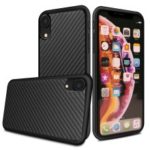 Kevlar Series Carbon Fiber Texture TPU Mobile Phone Case for iPhone XR 6.1 inch – Black