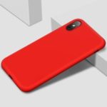 X-LEVEL Fashion Series Soft Liquid Silicone Case for iPhone XS / X 5.8 inch – Red