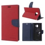 MERCURY GOOSPERY Fancy Diary Leather Wallet Case for Samsung Galaxy J4 (2018) – Red
