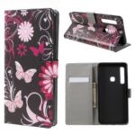 Patterned Wallet Leather Case for Samsung Galaxy A9 (2018) / A9 Star Pro / A9s – Butterfly Flower
