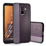 Jeans Cloth Splicing Texture TPU Back Phone Casing for Samsung Galaxy A6+ (2018) / A9 Star Lite – Grey/Black