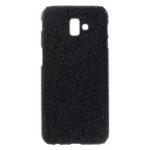 PU Leather Coated PC Phone Case for Samsung Galaxy J6 Plus / J6 Prime – Black Glittery Sequins