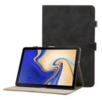 ENKAY for Samsung Galaxy Tab S4 10.5 T830 / T835 Matte PU Leather Stand Smart Casing Shell – Black