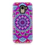 For Samsung Galaxy J6 (2018) PC TPU Back Case [Embossment Pattern] – Mandala Flower