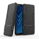 Cool Guard PC TPU Combo Casing for Samsung Galaxy A7 (2018) with Kickstand – Black