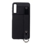 Triangle Pattern TPU Casing for Samsung Galaxy A7 (2018) – Black