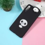3D Cartoon Pattern Soft TPU Cover for Samsung Galaxy A7 (2018) – Panda / Black Background