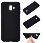 Solid Color Soft Matte TPU Back Case for Samsung Galaxy J6+ – Black