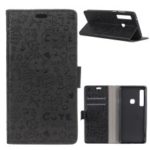 Cartoon Graffiti Leather Wallet Case for Samsung Galaxy A9 (2018) / A9 Star Pro / A9s – Black
