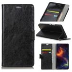 Crazy Horse Wallet Leather Phone Case for Samsung Galaxy A9 (2018)/A9 Star Pro/A9s – Black