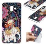 Pattern Printing TPU Case for Samsung Galaxy J6 Plus / J6 Prime / J610 – Flower and Elephant