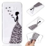 Pattern Printing TPU Cell Phone Case for Samsung Galaxy J4 Plus – Butterfly Girl