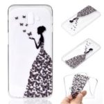 Pattern Printing TPU Protection Phone Case for Samsung Galaxy J6 Plus – Butterfly Girl