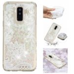 Embossed Pattern Quicksand TPU Soft Case for Samsung Galaxy A6 Plus (2018) – Lace Flower Pattern