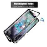 [Multi Magnetic Points] Metal Frame + 9H 2.5D Tempered Glass Back Case for Samsung Galaxy S9 SM-G960 – Black