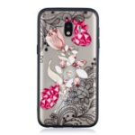 Lace Embossment Pattern PC TPU Combo Shell for Samsung Galaxy J2 Core – Vivid Flower