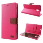 ROAR KOREA Twill Grain Leather Wallet Case for Samsung Galaxy J6+ – Rose