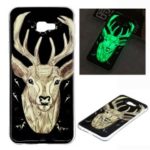 Pattern Printing Noctilucent IMD TPU Case for Samsung Galaxy J4+ – Elk Pattern