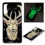 Luminous Glow Pattern Printing TPU Case for Samsung Galaxy A7 (2018) A750 – Elk Pattern