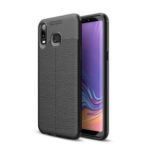 Litchi Texture TPU Case for Samsung Galaxy A6s – Black